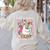 Silly Goose Teacher Club Animal Lover Groovy Teacher Women's Sweatshirt Back Print Sand