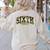 Sixth Grade Teacher Student Camouflage Back To School Women's Sweatshirt Back Print Sand