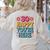So Happy You’Re Here Groovy Retro Positivity Women Teacher Women's Sweatshirt Back Print Sand