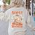 Sorry I'm Booked Ghost Reading Book Lover Teacher Halloween Women's Sweatshirt Back Print Sand