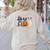 Spooky Ghost Boston Terrier Pumpkin Halloween Dog Lover Women's Sweatshirt Back Print Sand