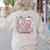 Spooky Music Teacher Halloween Music Teaching Men Women Women's Sweatshirt Back Print Sand