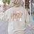 In My Spooky Teacher Era Groovy Hippie Retro Ghost Halloween Men Women Kids Women's Sweatshirt Back Print Sand