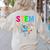 STEM Science Technology Engineering Math Teacher Women's Sweatshirt Back Print Sand