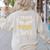 I Teach Future Saints Catholic Educator Teacher Women's Sweatshirt Back Print Sand