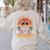 I Teach In My Pajamas Teacher Sunset Bear Retro Women's Sweatshirt Back Print Sand