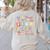 Teacher Groovy Play Is Learning Back To School Women's Sweatshirt Back Print Sand Teacher Groovy Play Is Learning Back To School Women's Sweatshirt Back Print Sand