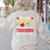 Teaching Assistant Because Teachers Need Heroes Too Cute Women's Sweatshirt Back Print Sand Teaching Assistant Because Teachers Need Heroes Too Cute Women's Sweatshirt Back Print Sand