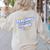TEACHING IS MY SUPER POWER Teacher Appreciation Women's Sweatshirt Back Print Sand