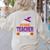 Tired Teacher Costume For Halloween Teachers Women's Sweatshirt Back Print Sand Tired Teacher Costume For Halloween Teachers Women's Sweatshirt Back Print Sand