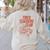 Tired Teachers Club Women's Sweatshirt Back Print Sand