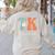 TK Teacher Retro Groovy Vintage Happy First Day Of School Women's Sweatshirt Back Print Sand