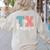TK Vibes Back To School Teachers Students TK Team Women's Sweatshirt Back Print Sand