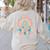 Twinning With My Teacher Bestie Rainbow Matching Teachers Women's Sweatshirt Back Print Sand
