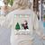 Ugly Christmas Tree Lights Xmas Santa Riding Boston Terrier Women's Sweatshirt Back Print Sand