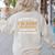 University Of I'm Done Teacher Retirement 2025 Women's Sweatshirt Back Print Sand