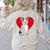 Valentine's Day Boston Terrier Lover Women's Sweatshirt Back Print Sand