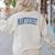 Varsity Grey Nantucket Women's Sweatshirt Back Print Sand