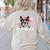 Vintage Boston Terrier Dad American Flag Father's Day Women's Sweatshirt Back Print Sand