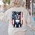 Vintage Boston Terrier Dog American USA US Flag Pets Lovers Women's Sweatshirt Back Print Sand