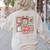 Vintage Preppy Very Merry Teacher Santa Stamps Christmas Women's Sweatshirt Back Print Sand