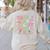 Walkie Calls Are My Cardio Special Education Teacher School Women's Sweatshirt Back Print Sand