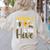 Welcome To The Hive Bee Teacher Back To School Women's Sweatshirt Back Print Sand