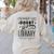When In Doubt Go To The Library Teacher Vintage Book Lovers Women's Sweatshirt Back Print Sand When In Doubt Go To The Library Teacher Vintage Book Lovers Women's Sweatshirt Back Print Sand