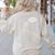 Whom Owl Grammar English Teacher Women's Sweatshirt Back Print Sand Whom Owl Grammar English Teacher Women's Sweatshirt Back Print Sand