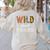 Wild About Kindergarten Teacher Leopard Print Women's Sweatshirt Back Print Sand Wild About Kindergarten Teacher Leopard Print Women's Sweatshirt Back Print Sand