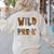 Wild About Pre-K Teacher Student First Day Of Kindergarten Women's Sweatshirt Back Print Sand