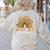 Wild About Reading Teacher Back To School Leopard Rainbow Women's Sweatshirt Back Print Sand