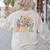 Wildflower Pre-K Preschool Team Floral Teacher Girls Women's Sweatshirt Back Print Sand
