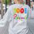 100 Days Of Living That 2nd Grade Life Boy Girl Teacher Women's Sweatshirt Back Print Ash