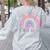 100th Day Of Kindergarten Teacher Kids 100 Days Smarter Women's Sweatshirt Back Print Ash 100th Day Of Kindergarten Teacher Kids 100 Days Smarter Women's Sweatshirt Back Print Ash