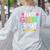 1st Grade Teacher Women's Sweatshirt Back Print Ash