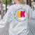3K Team & Teacher Squad Threes Crew PreK Elementary Team Women's Sweatshirt Back Print Ash