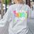3rd Grade Team Pencil Teacher Student Back To School Girls Women's Sweatshirt Back Print Ash