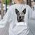 4th July Blue Heeler Dog Merica Patriotic USA Flag Cute Women's Sweatshirt Back Print Ash