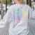 67 Music Meme Slang Six Seven Music Teacher Musician Women's Sweatshirt Back Print Ash