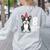 8 Years Old Birthday Boston Terrier Dog Lover 8th Party Kid Women's Sweatshirt Back Print Ash