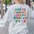 ABC Cute Monster Alphabet Halloween Teacher Costume Kids Women's Sweatshirt Back Print Ash