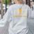 ABCD Kindergarten Rocks Pencil Lightning Students Teachers Women's Sweatshirt Back Print Ash