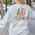 AG Teacher Farmer Life Agriculture Teacher Women's Sweatshirt Back Print Ash
