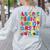 Alphabet Animals ABCs Zoo Kids Boys Girls Teacher Women's Sweatshirt Back Print Ash