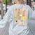 Alphabet Turkey Thanksgiving Costume Preschool Teacher Men Women Women's Sweatshirt Back Print Ash