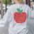 Apple Dot Pattern Art Teacher Appreciation Men Women Humor Women's Sweatshirt Back Print Ash Apple Dot Pattern Art Teacher Appreciation Men Women Humor Women's Sweatshirt Back Print Ash