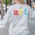 Art Teacher Artists Women's Sweatshirt Back Print Ash Art Teacher Artists Women's Sweatshirt Back Print Ash