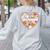 Art Teacher Heart Autumn Thanksgiving Kids Women's Sweatshirt Back Print Ash