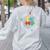 Autism Awareness Teacher Shirt Teach Accept Understand Love Women's Sweatshirt Back Print Ash